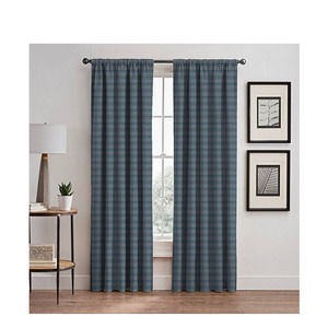 Emerson stripe rod pocket curtains 95" set 2 panels